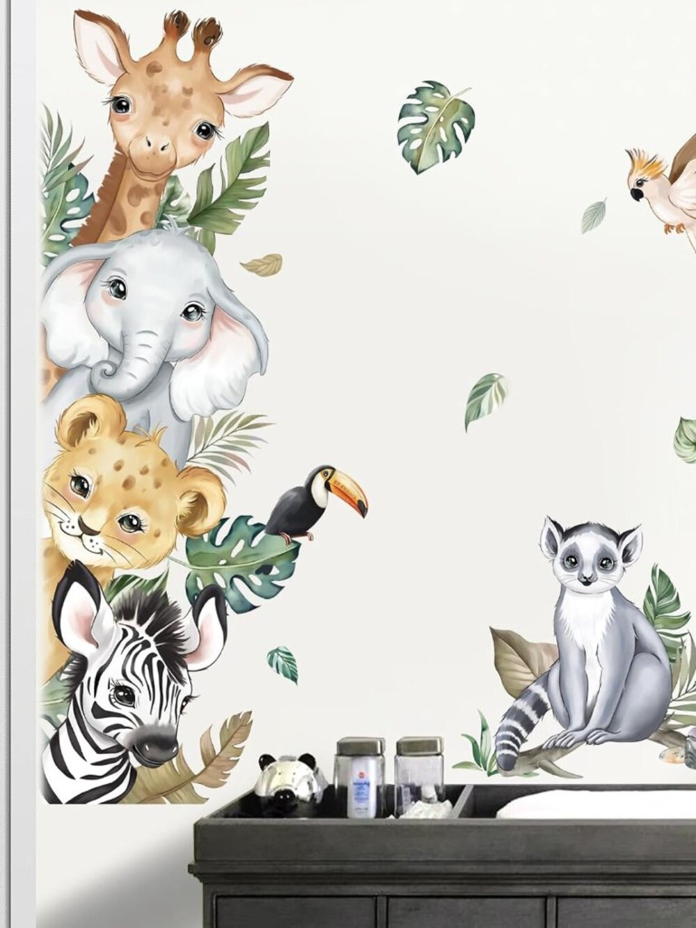 Jungle Animals Safari Elephant Giraffe Wall Decals Stickers